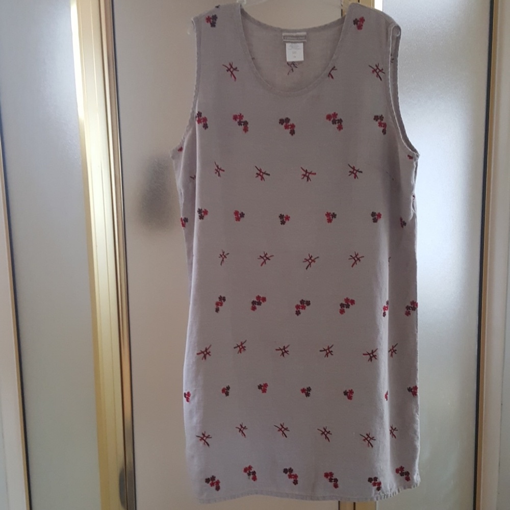 Sleeveless Coldwater Creek 100% linen dress